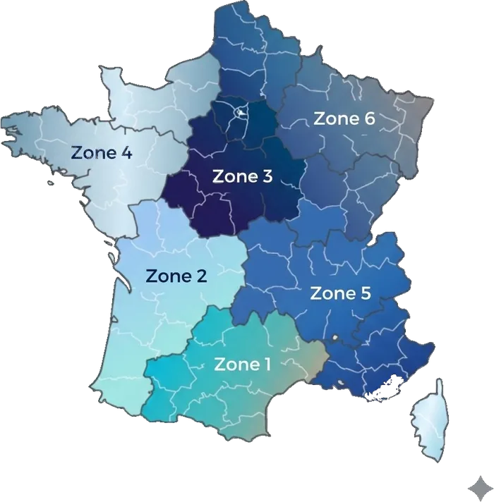 Carte des zones de livraison OXO Spa en France