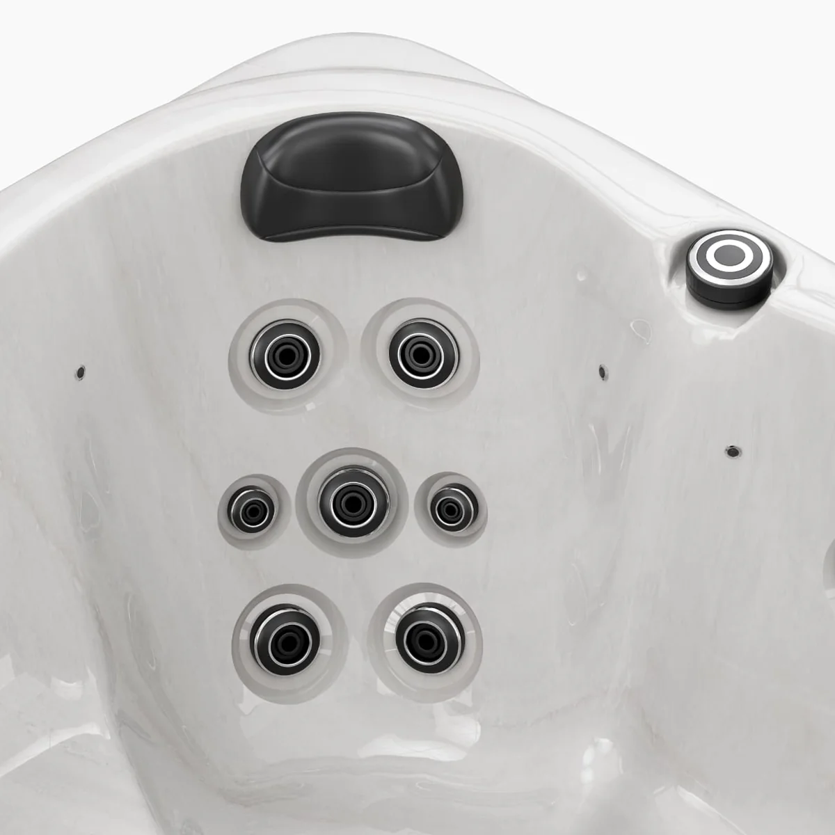 Gros plan sur les buses d'hydromassage