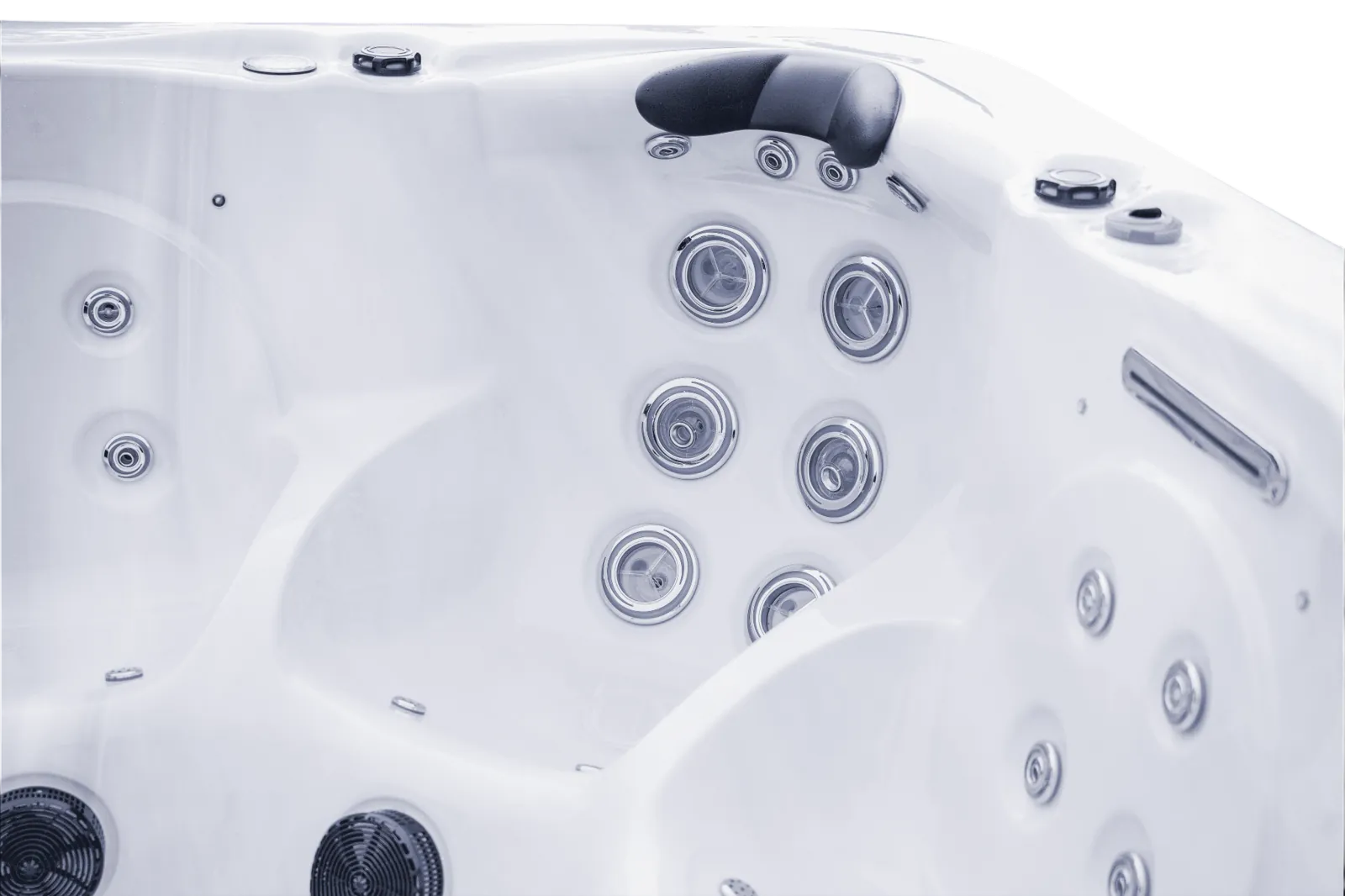 Gros plan sur les buses d’hydromassage