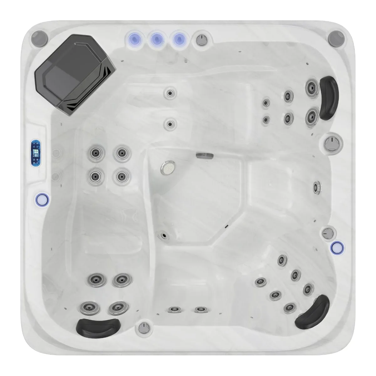 Spa Ease coloris blanc — vue de dessus