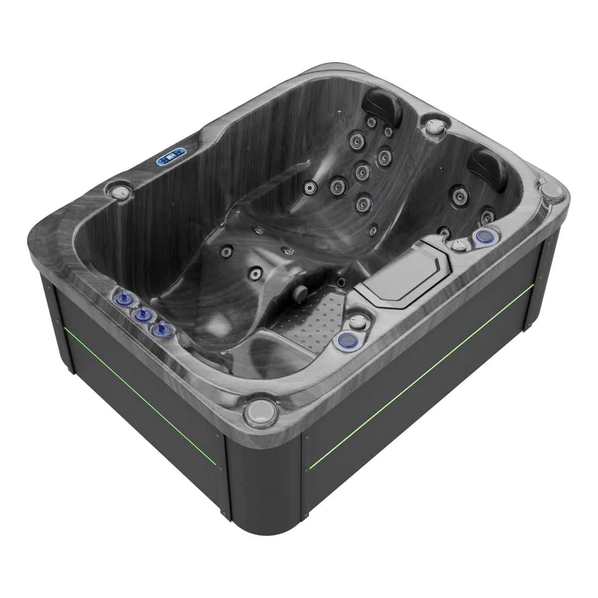 Spa Nexus coloris noir — vue d'ensemble 3/4